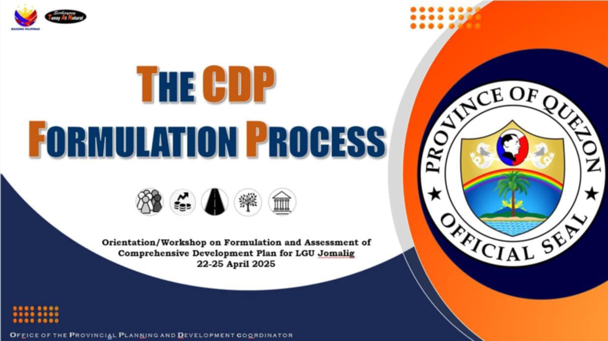 🛑THE CDP FORMULATION PROCESS:... - LGU Jomalig Quezon | Facebook
