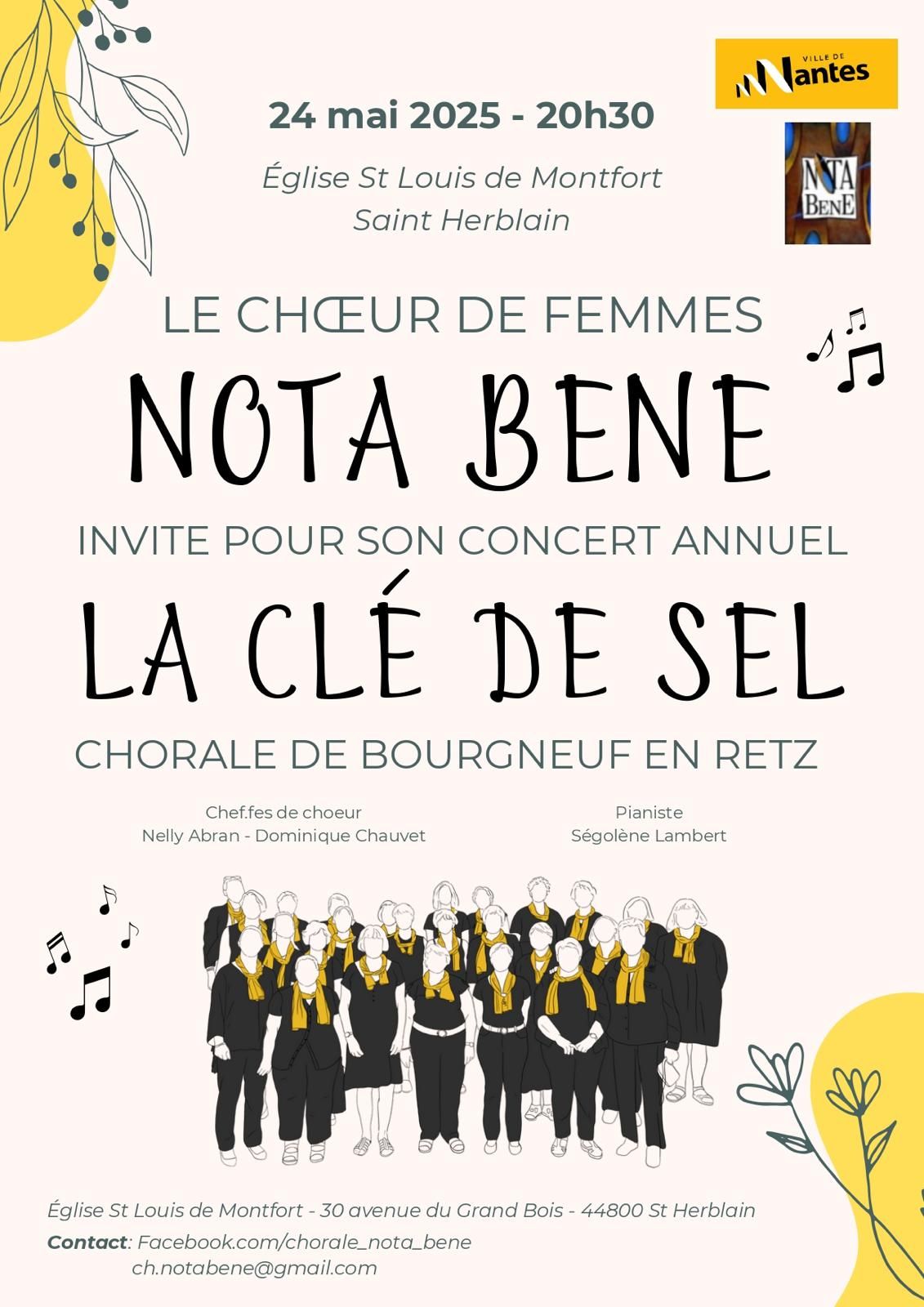 Chorale - Nous vous invitons à notre concert annuel le samedi 24 Mai ...