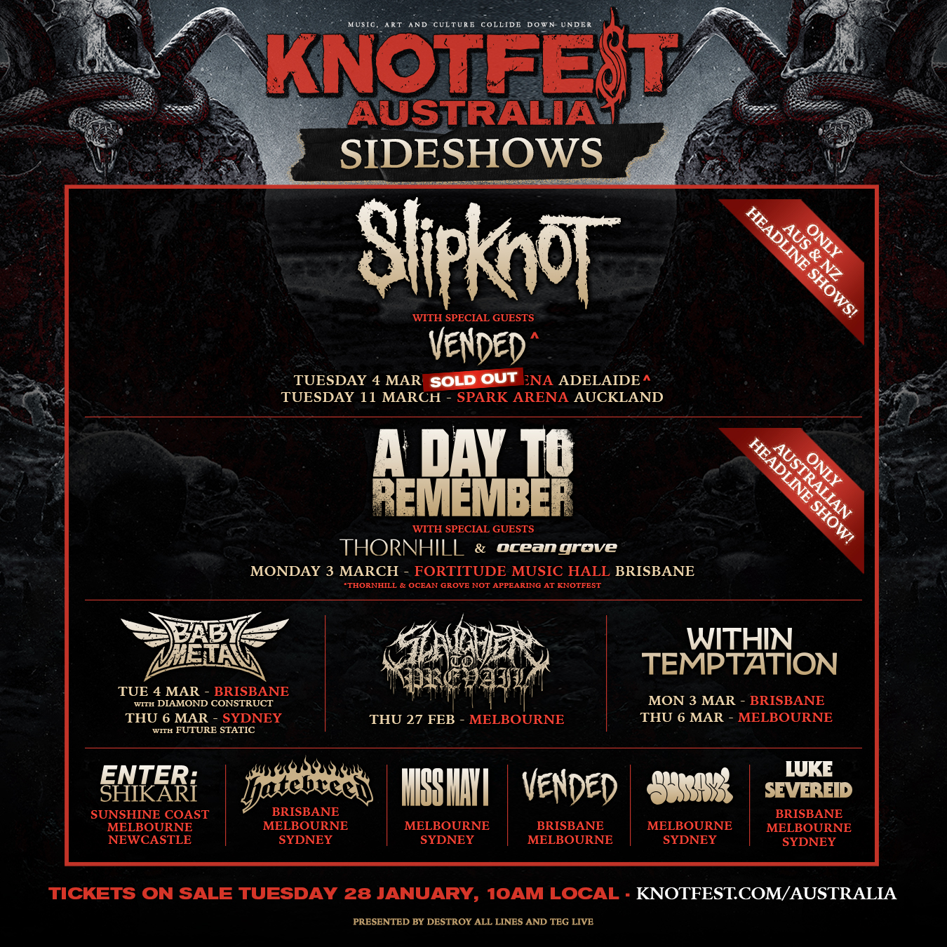 Knotfest Japan knotfestjapan.com April 1, 2023 Slipknot MAN WITH A