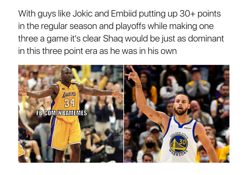 NBA - Shaq destroys narrative he can’t play in Steph Curry’s era with ...