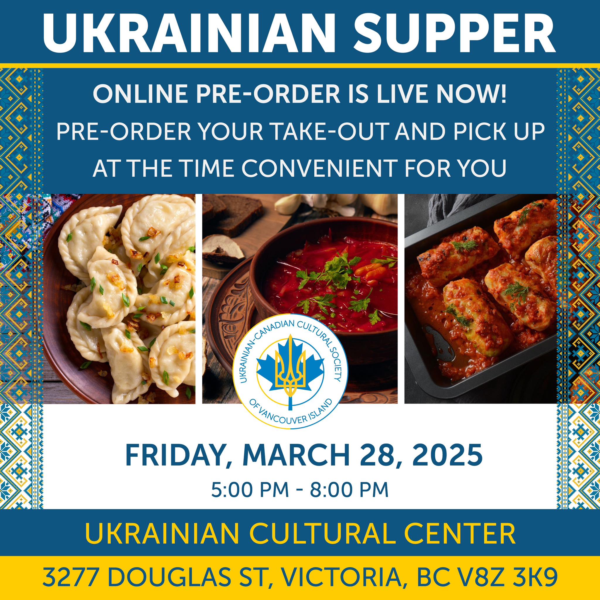 Ukrainian - 🥟Take-out Pre-order form for March 28 Ukrainian supper is ...
