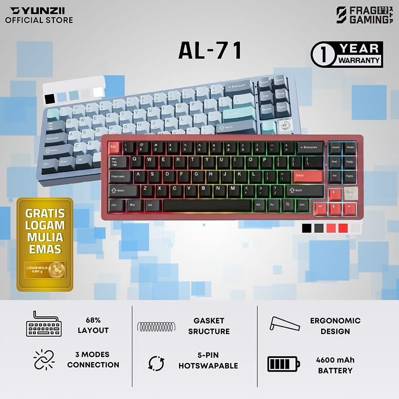 FRAG GAMING STORE - NEW COMER MECHANICAL KEYBOARD COMPACT GASKET MOUNT ...