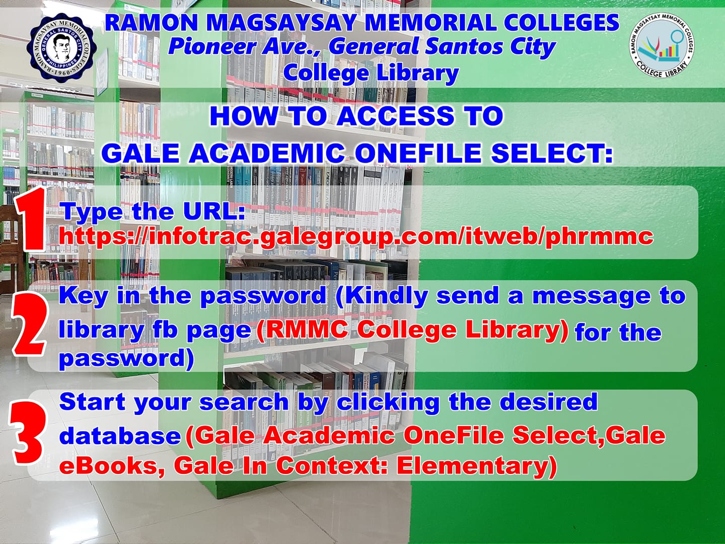 How to access our e-resources - RMMC College Library | Facebook
