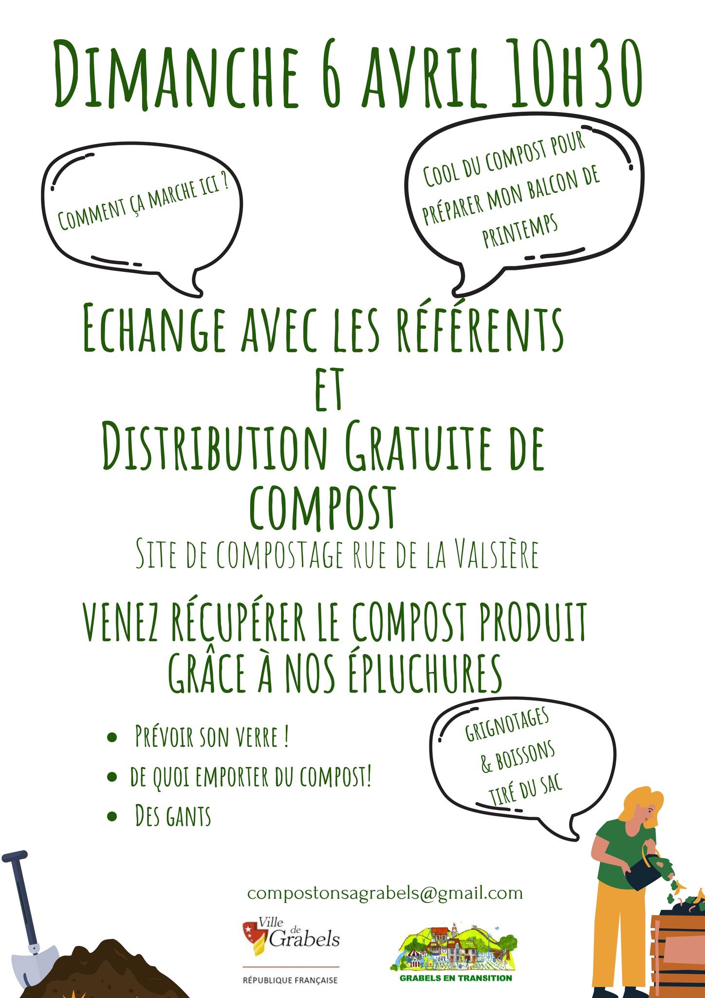 Ville - 🌱 DISTRIBUTION DE COMPOST À GRABELS ! 🌱 Venez récupérer du ...