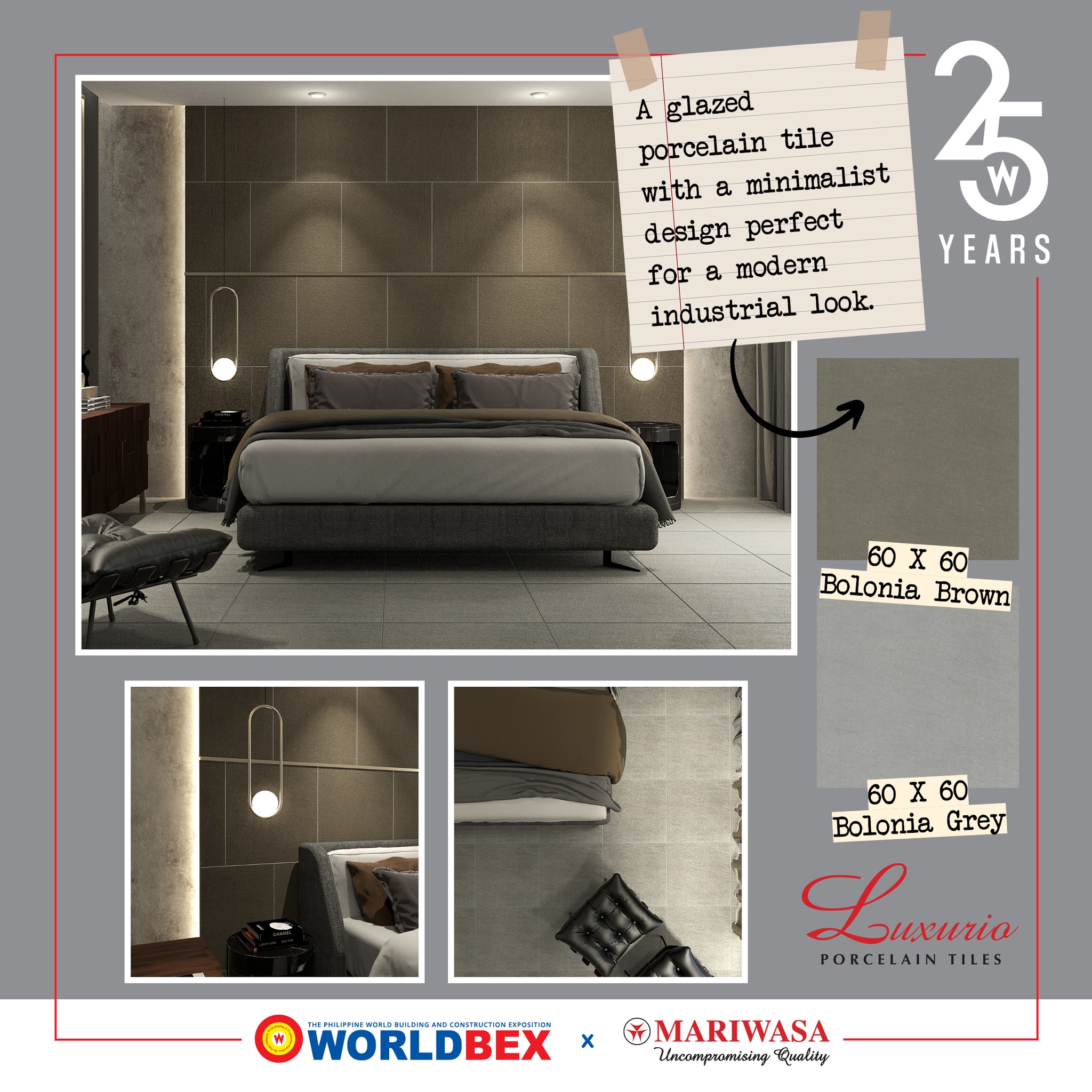 WORLDBEX - These Luxurio Porcelain Tiles from Mariwasa are perfect for ...