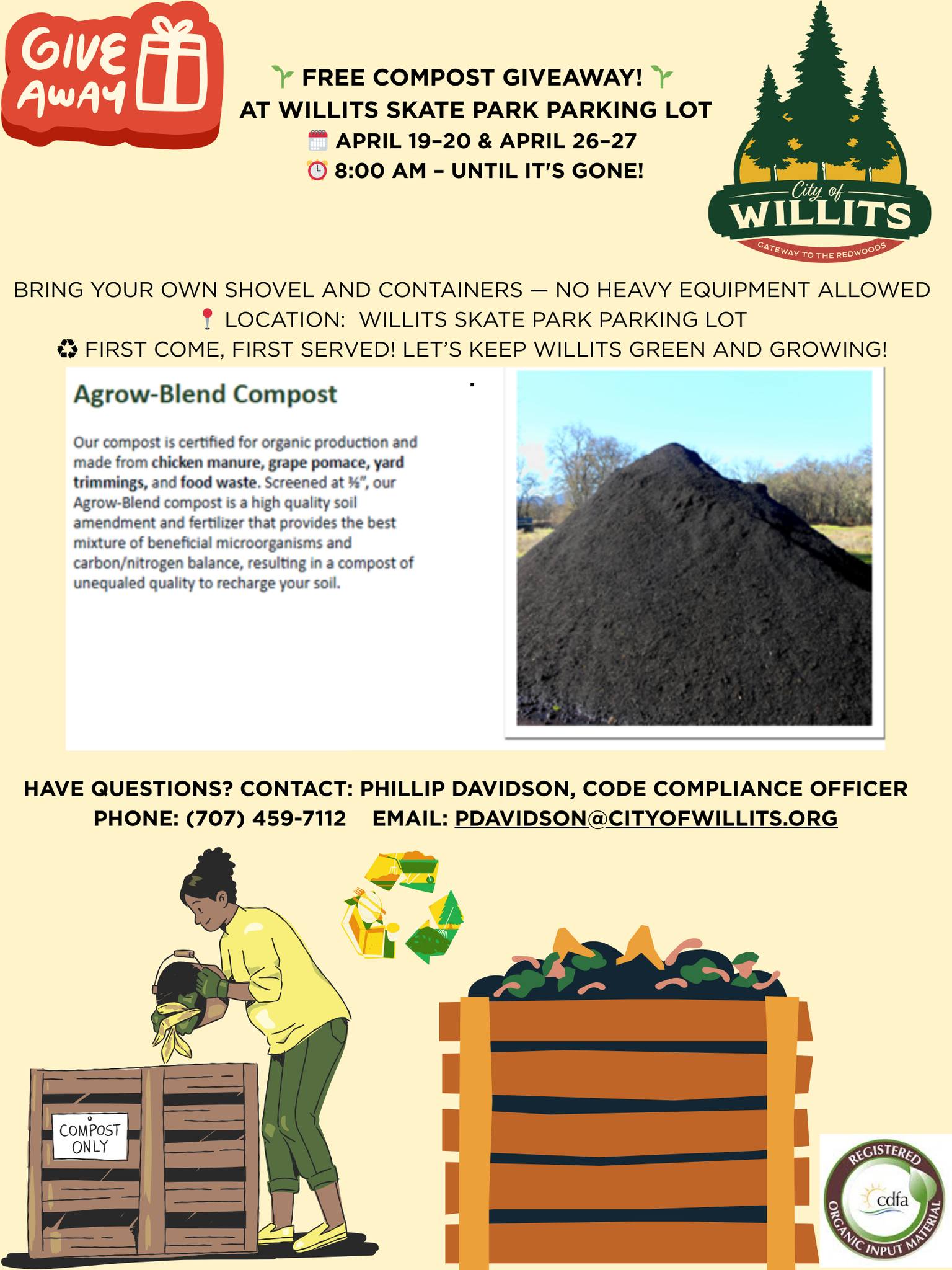 🌱 FREE COMPOST... - City of Willits Community Development | Facebook