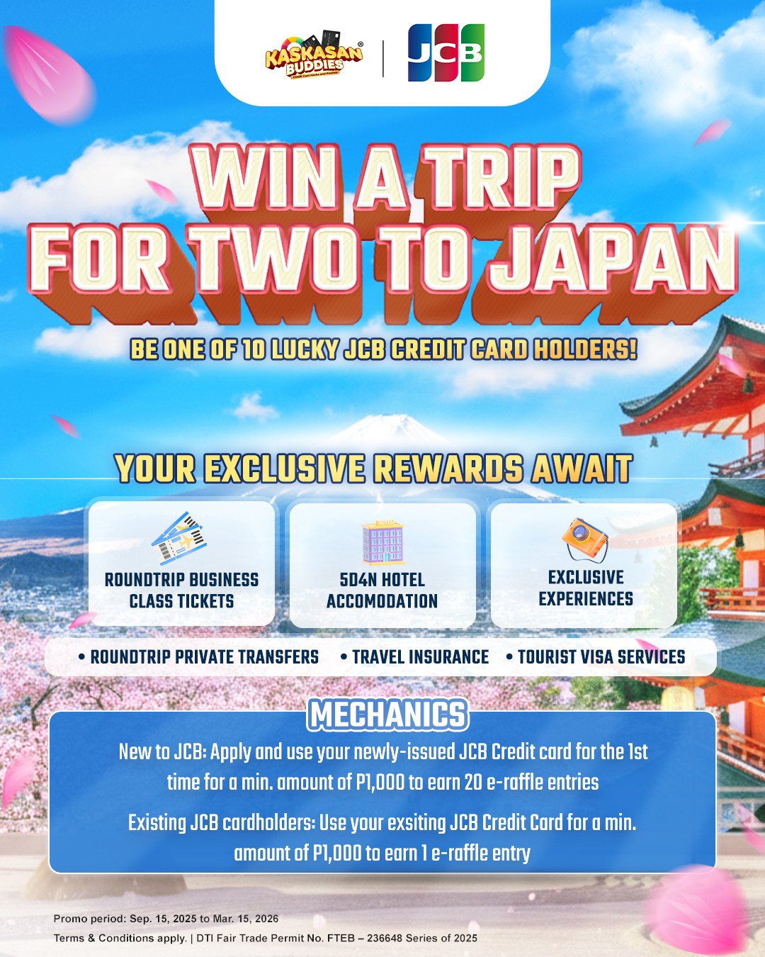 KasKasan - Win a Trip for TWO to Japan by JCB Philippines! Be one of 10 ...