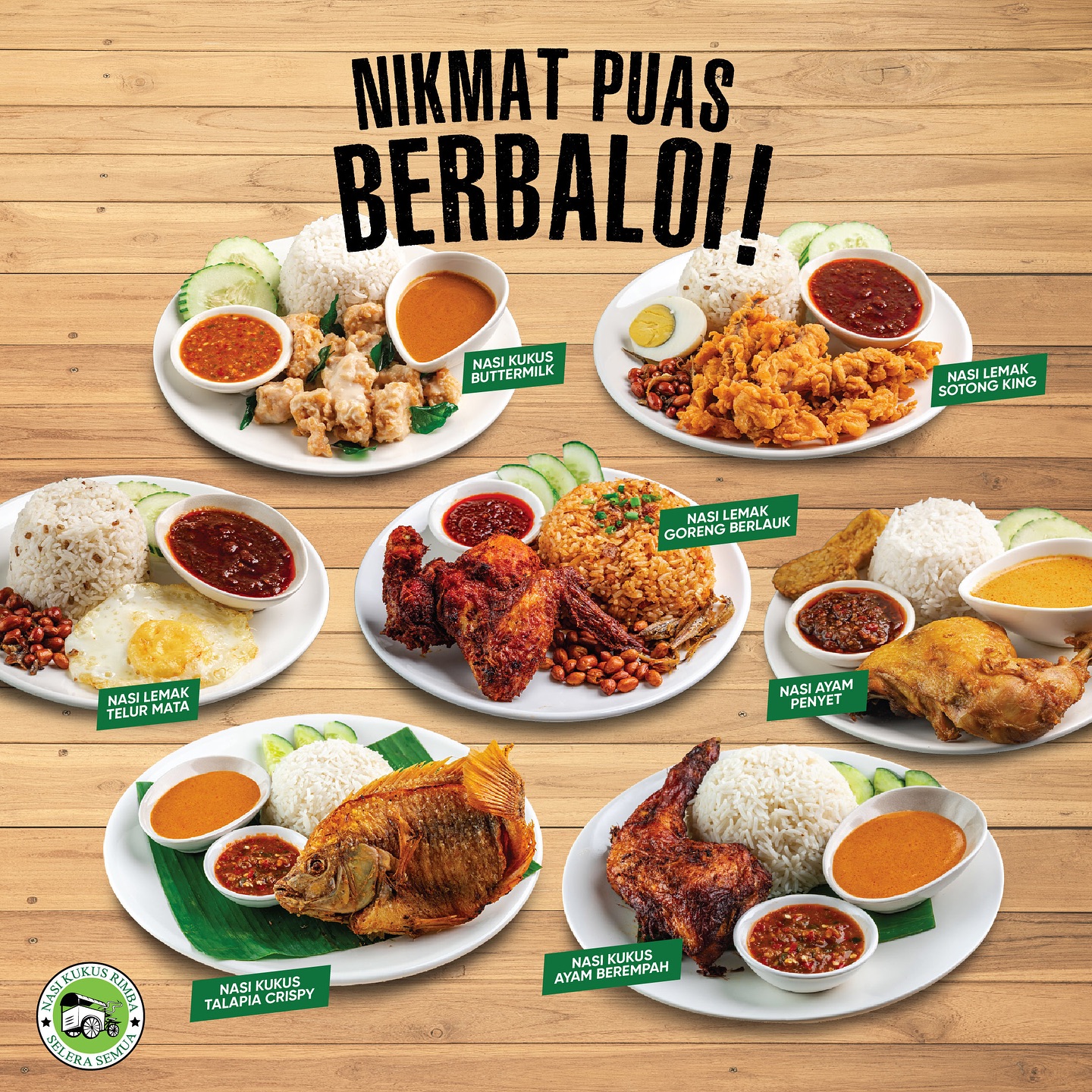 Nasi - Nikmati menu yang ada di Nasi Kukus Rimba 💚 #nasikukusrimba # ...