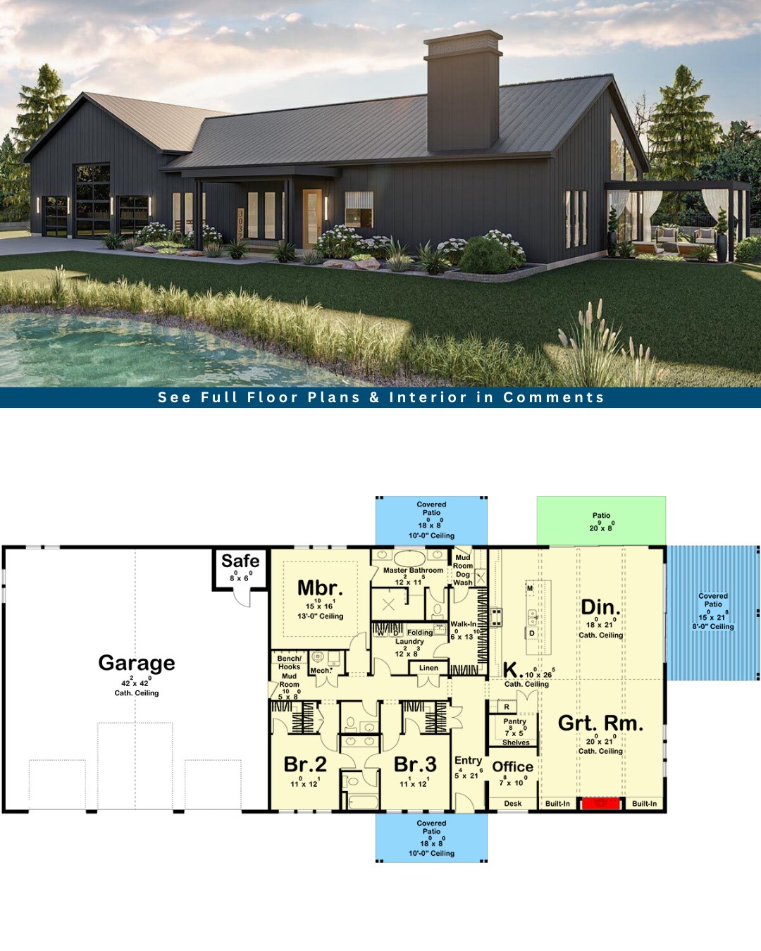 Smart - You'll love this Incredible Barndominium House Plan with ...