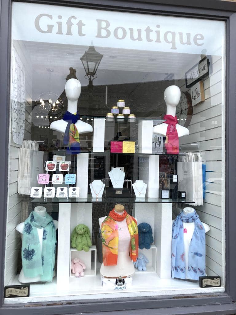 Our window display looks stunning... Chimes Gift Boutique
