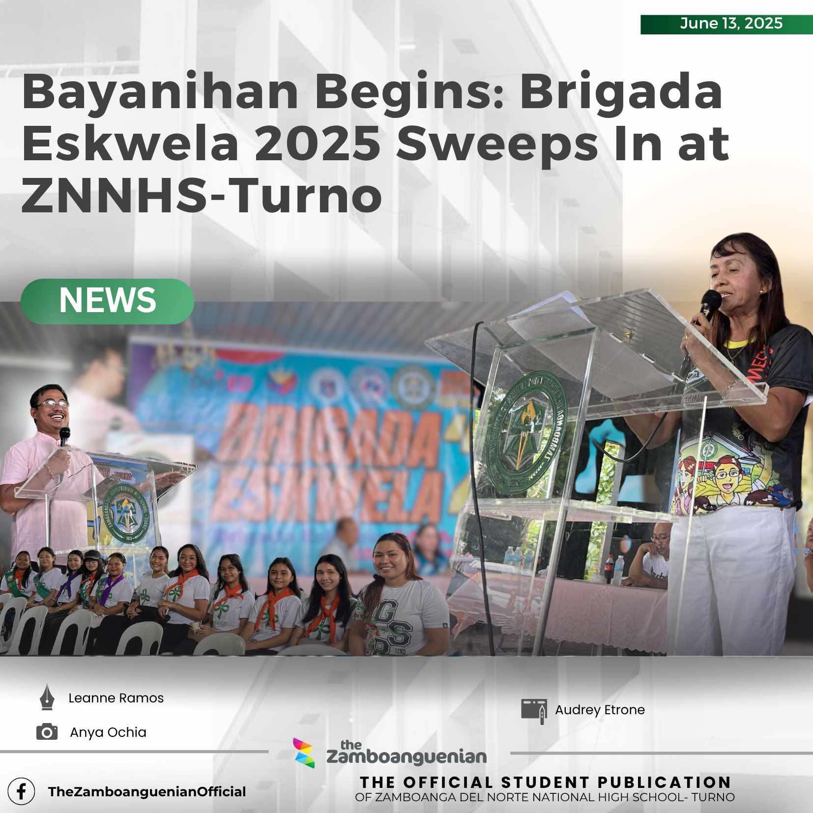The Zamboanguenian - BAYANIHAN BEGINS: BRIGADA ESKWELA 2025 SWEEPS IN ...