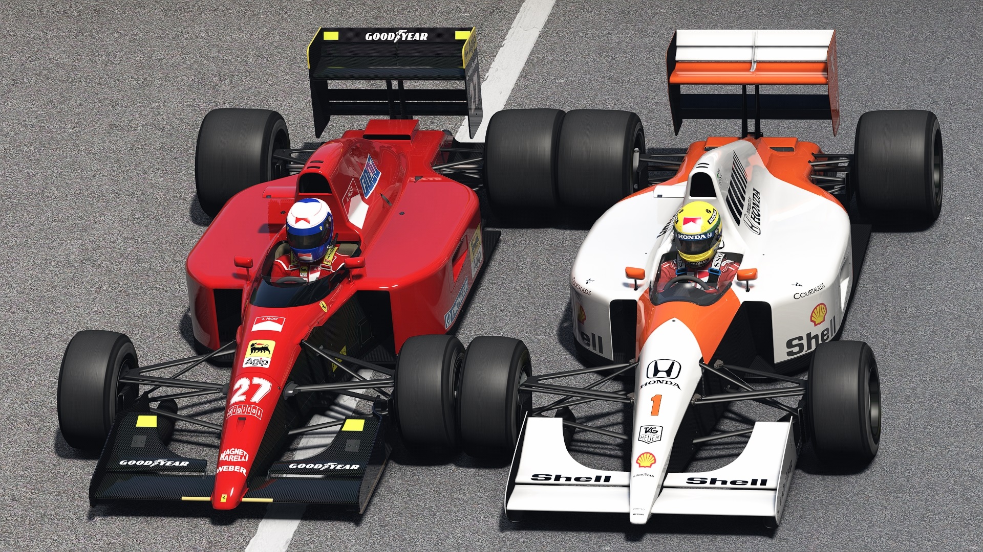 Ayrton Senna vs Alain Prost | McLaren-Ford MP4/8 vs Williams