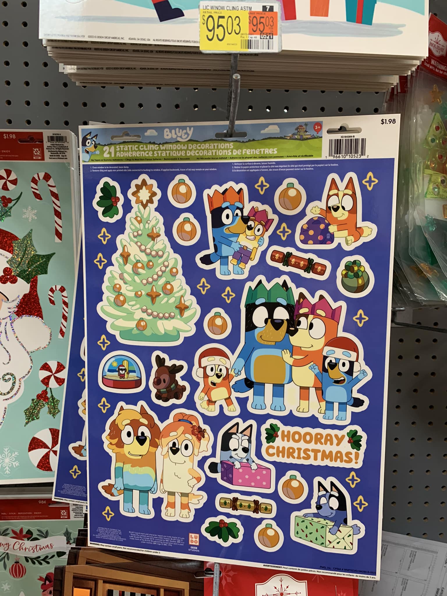 VEYLIN Xmas Window Clings Decoration, Christmas Window Stickers Static...
