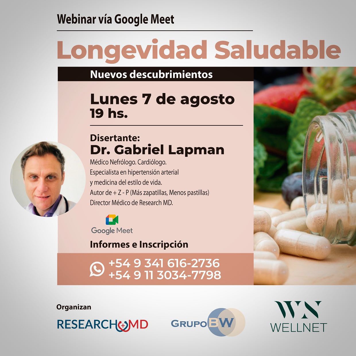 Dr. - Webinar Longevidad Saludable Nuevos descubrimientos! Disertante ...