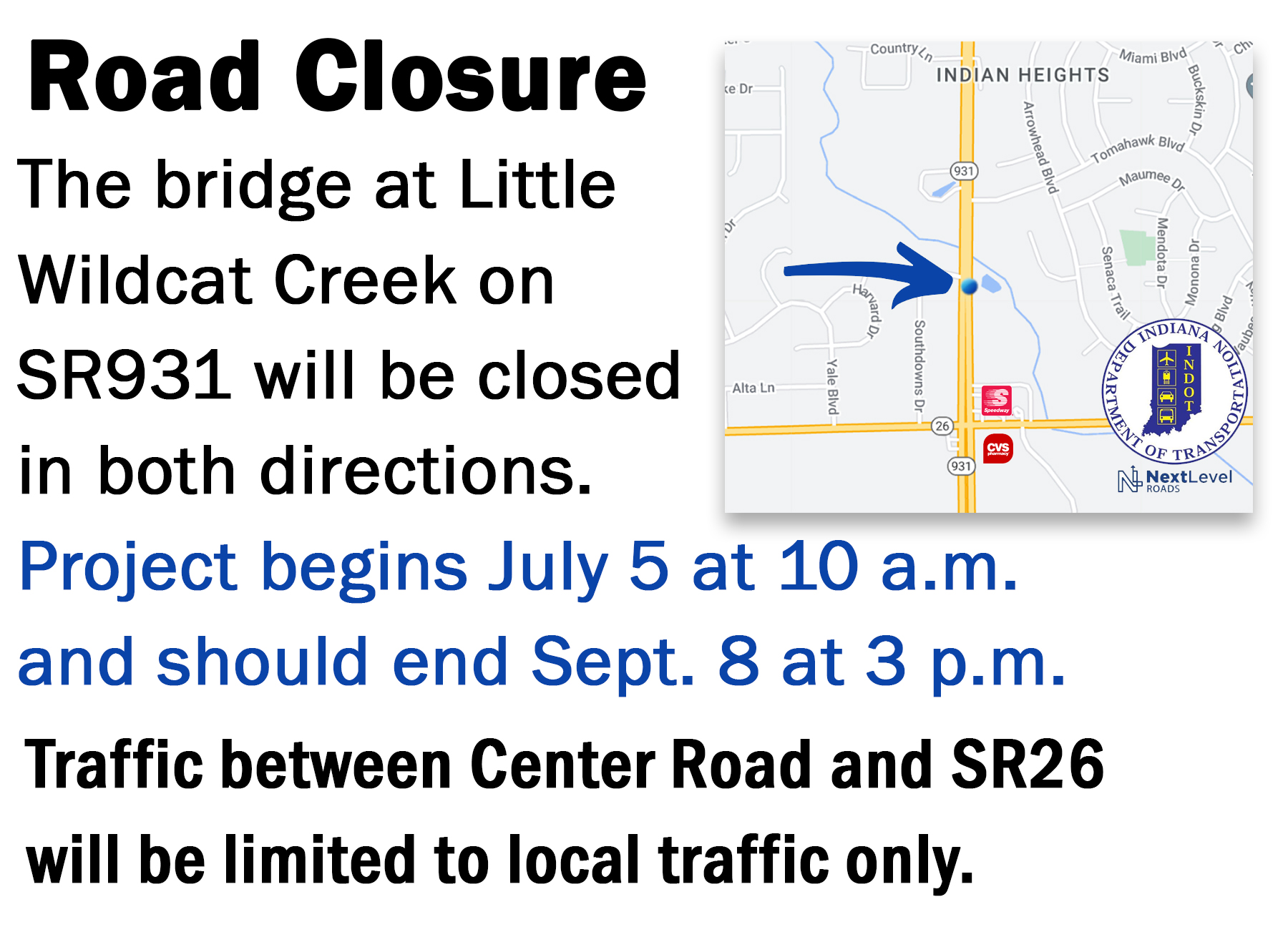 UPDATE: The official detour... - City of Kokomo - City Hall