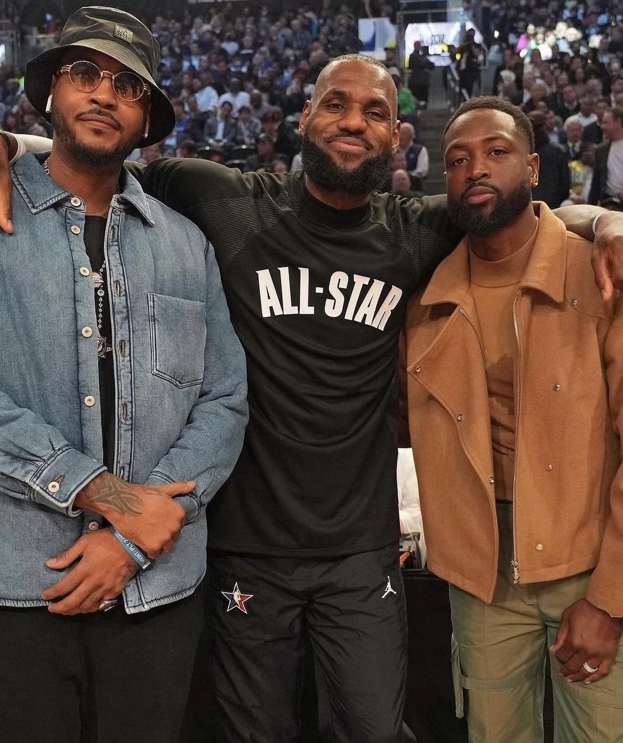 LeBron James, Carmelo Anthony and Dwyane Wade at NBA All Star