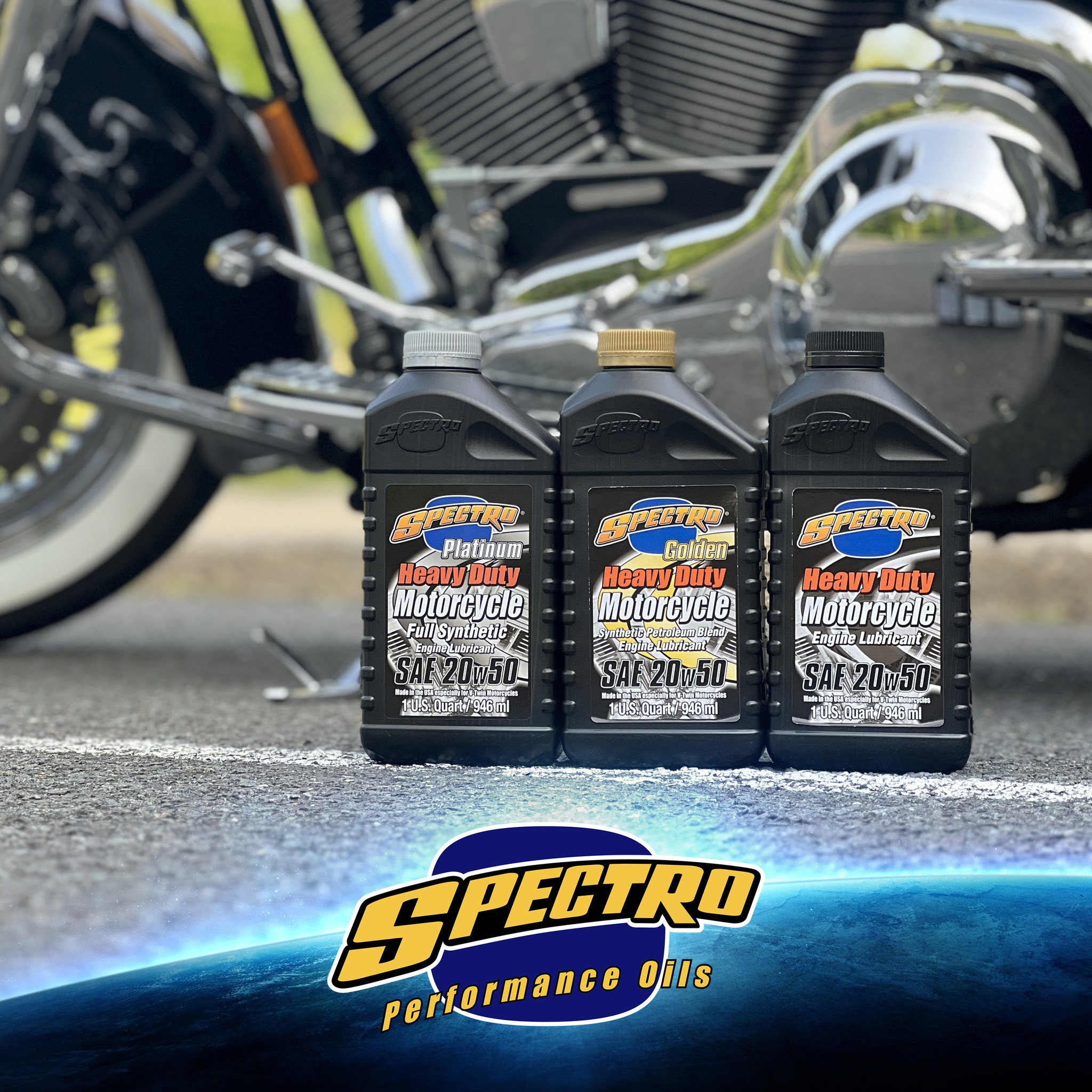 When we mention HD, we mean Heavy Duty. Spectro Heavy Duty V-Twin 