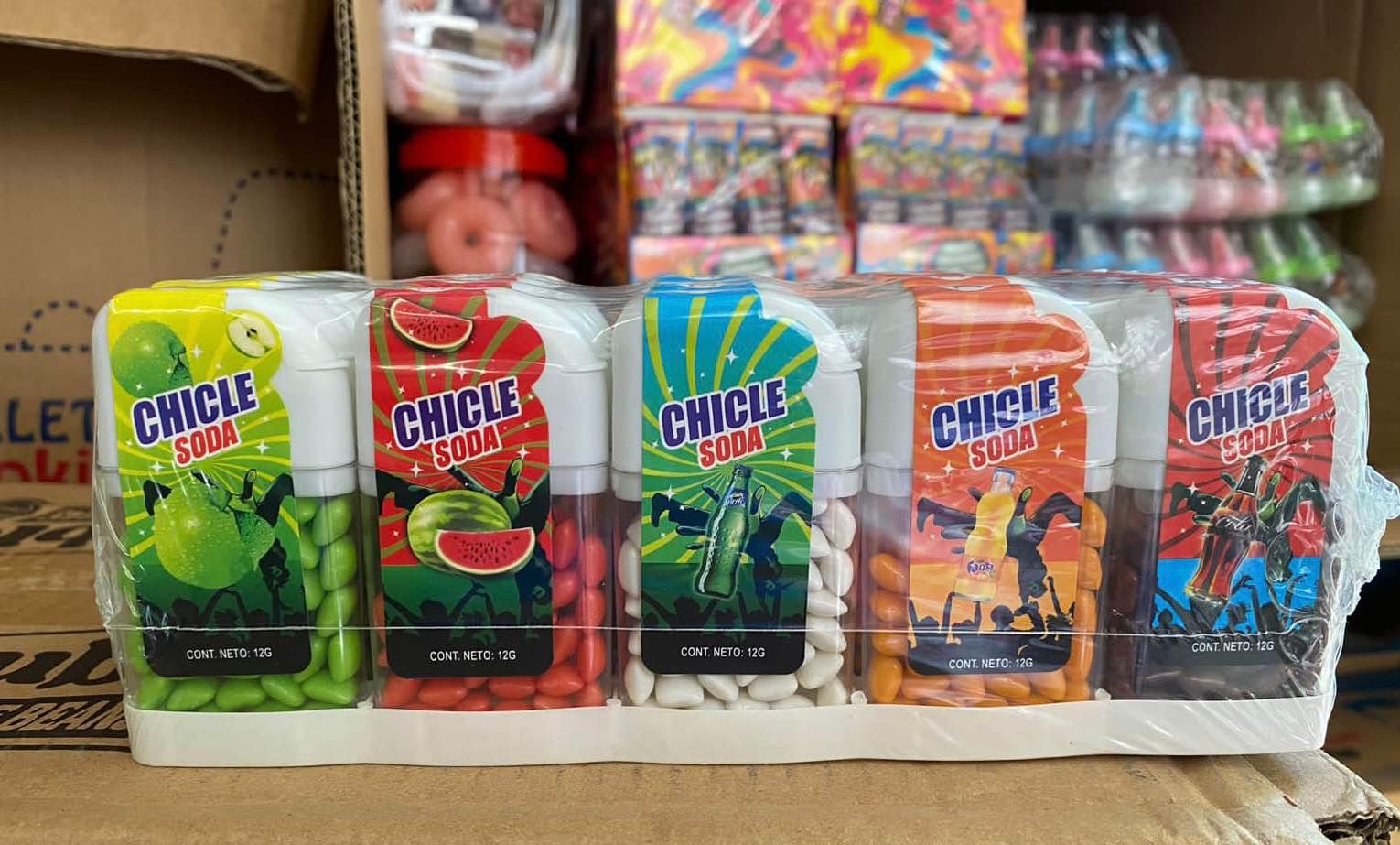 CHICLES RUEDA, CHISPITAS DE CHOCOLATE, PACHITAS, CHICLE SODA Y HUEVO ...