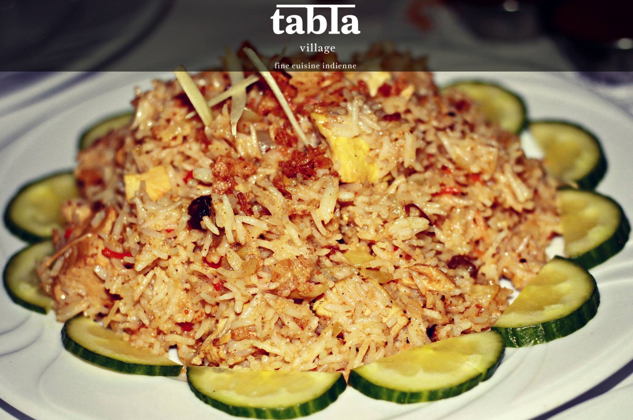 Restaurant Tabla Village - Riz Basmati cuits avec des épices indiennes ...