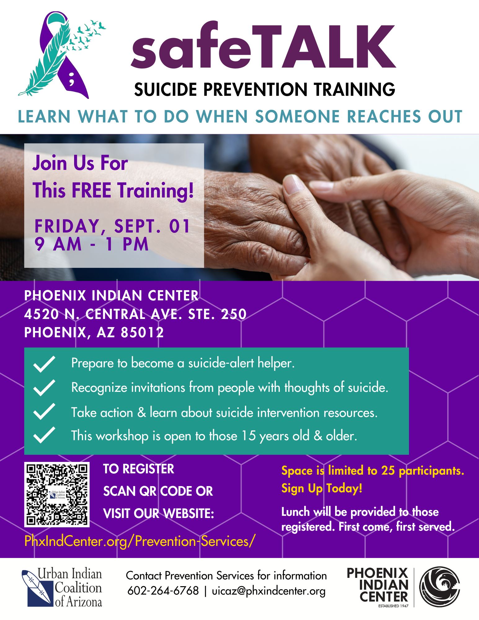 Phoenix - Registration is now open for #SafeTALK. This half-day ...