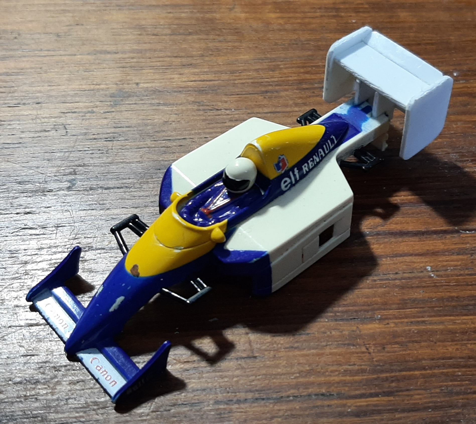 Voiture Slot Vintage Tyco Benetton F1 440 X2 - Châssis Reconditionné - Prête à Courir