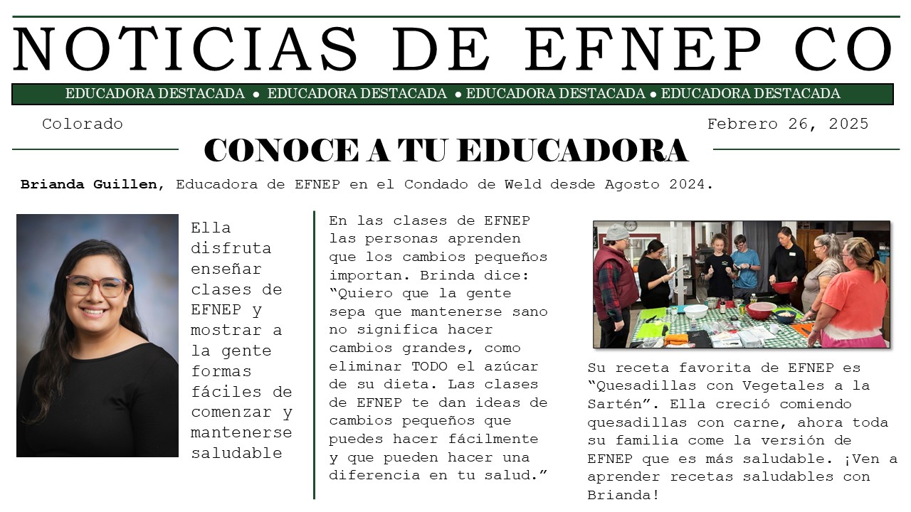 Colorado - Conoce a una de nuestras educadoras de EFNEP. Regístrate en ...