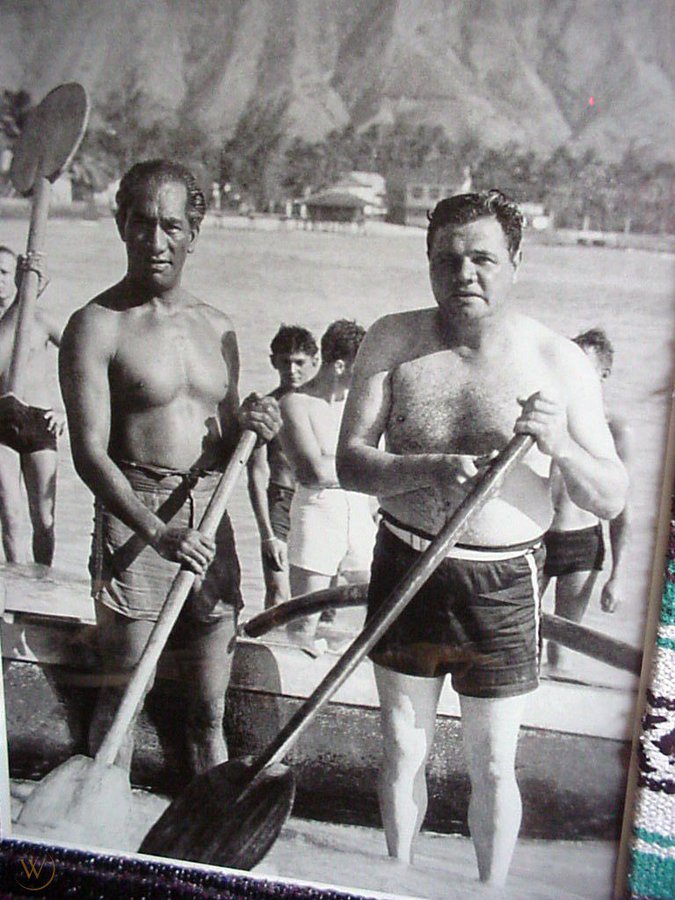 Old-Time - Babe Ruth with Hawaiian Olympic swimmer and surfing legend ...
