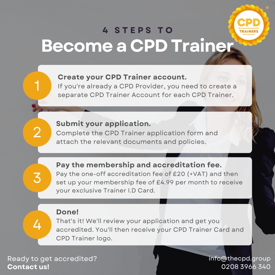 The CPD Group - 4 Steps to Become a CPD Trainer: Create... | Facebook