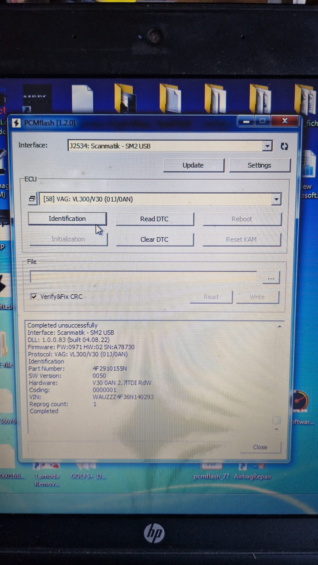 bemia様確認ページ Can't read VL300 Audi. Only identification.😐 Need Godiac? Solved