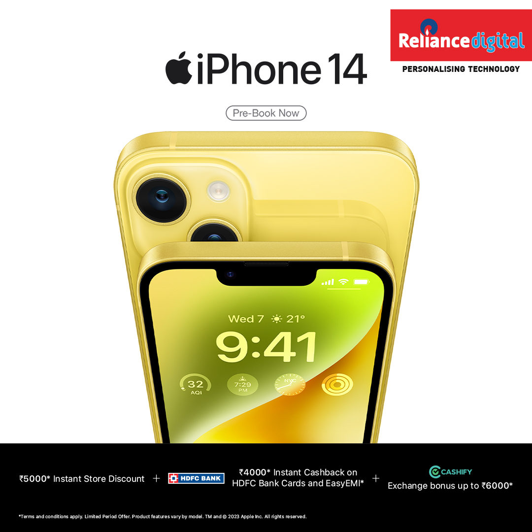 Reliance Digital - Say hello to yellow! Pre-book the brand-new yellow ...