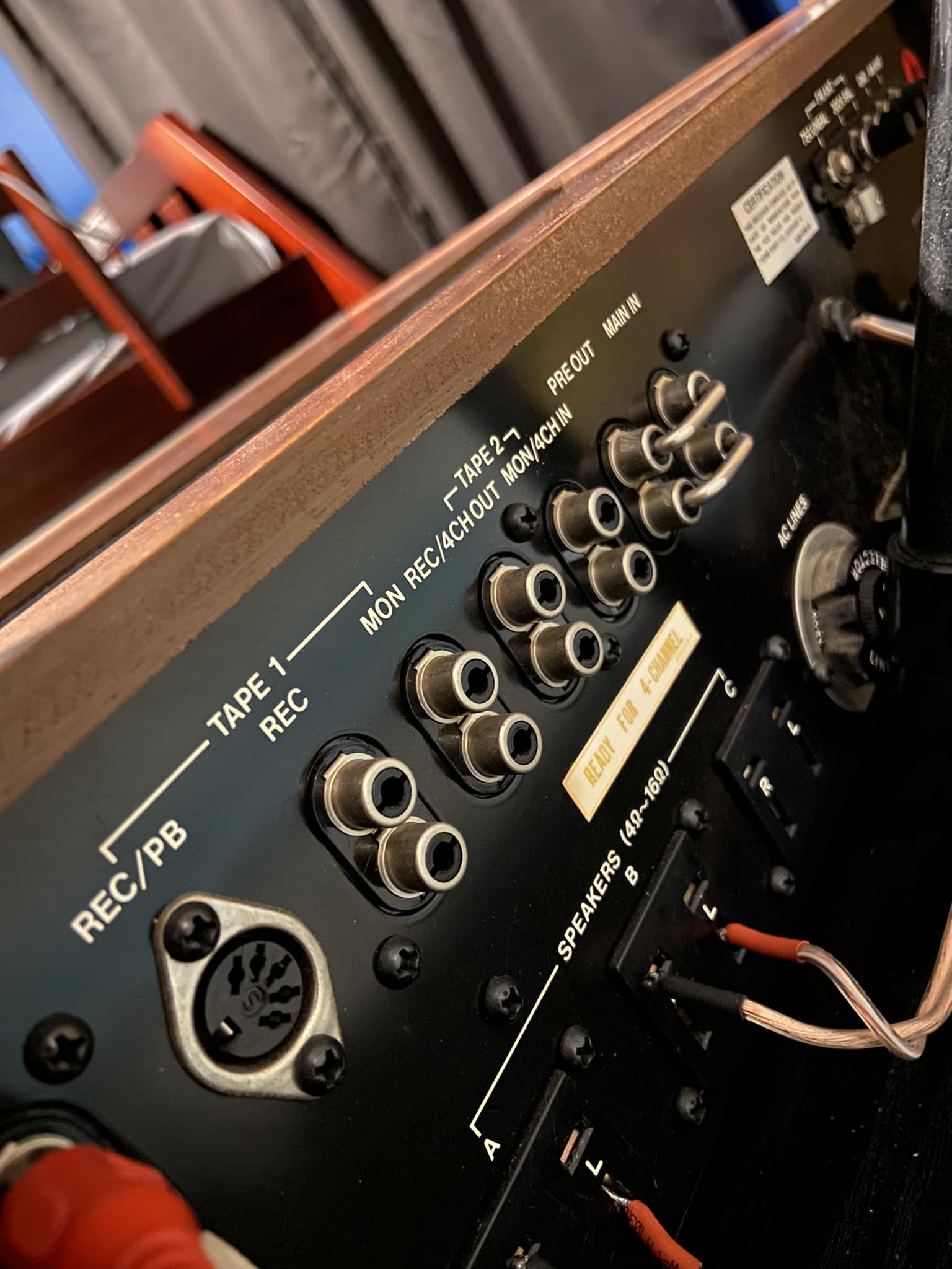 Pioneer SX-727 receiver setup with tape deck