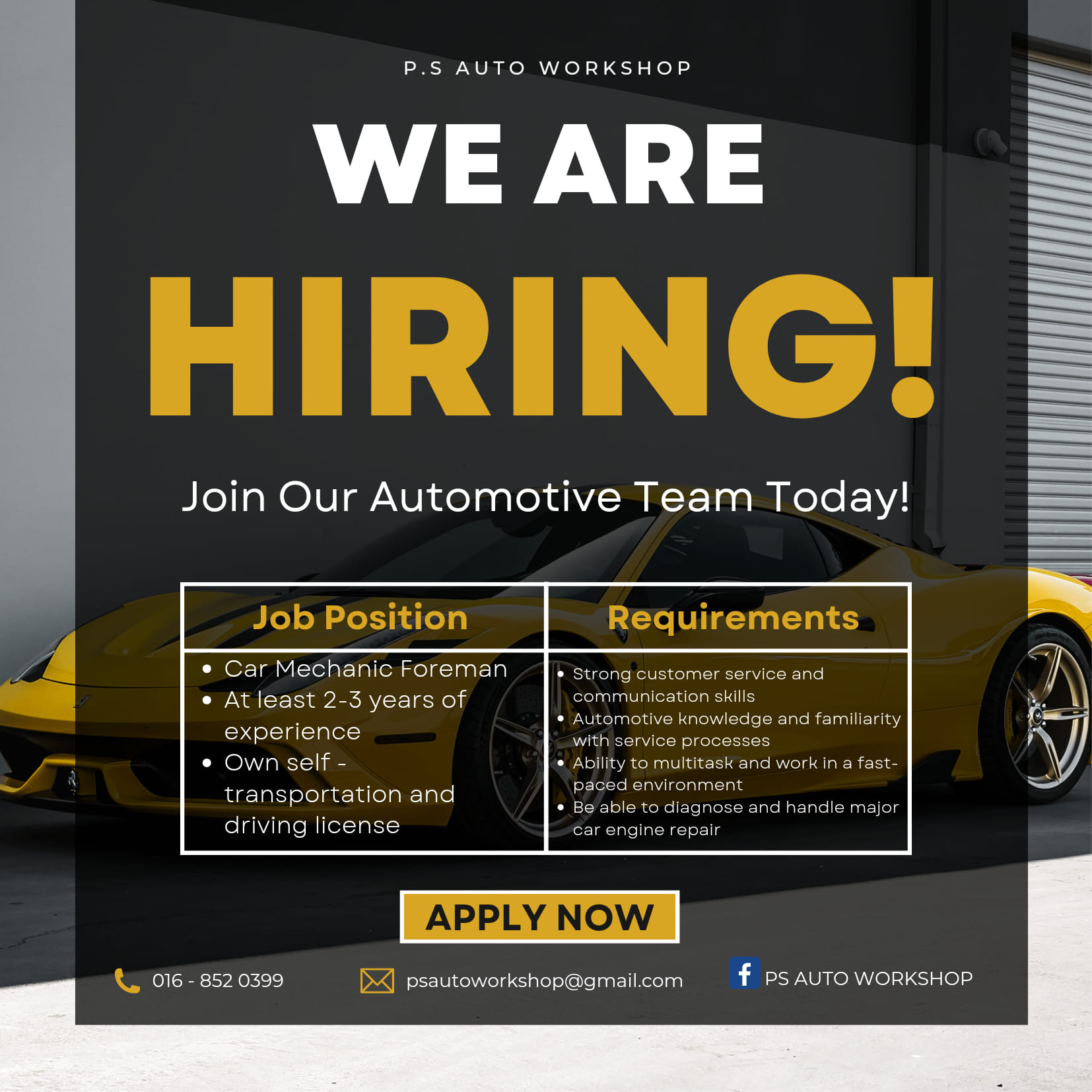 PS Auto Workshop | Kuching