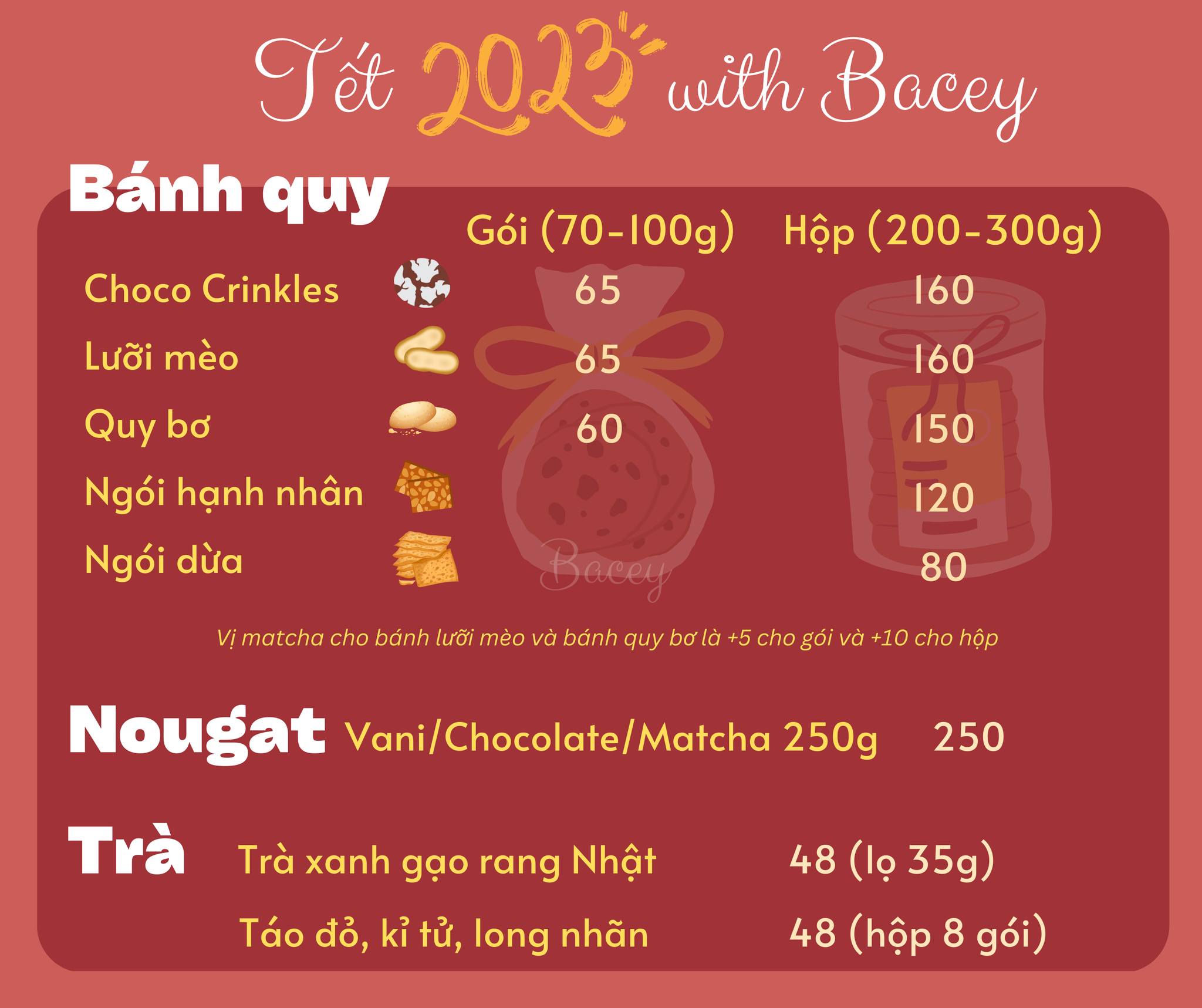 Bacey Baker - Bacey còn một set bánh nhỏ 6 bánh nhân truyền thống: 🥮Đậu ...