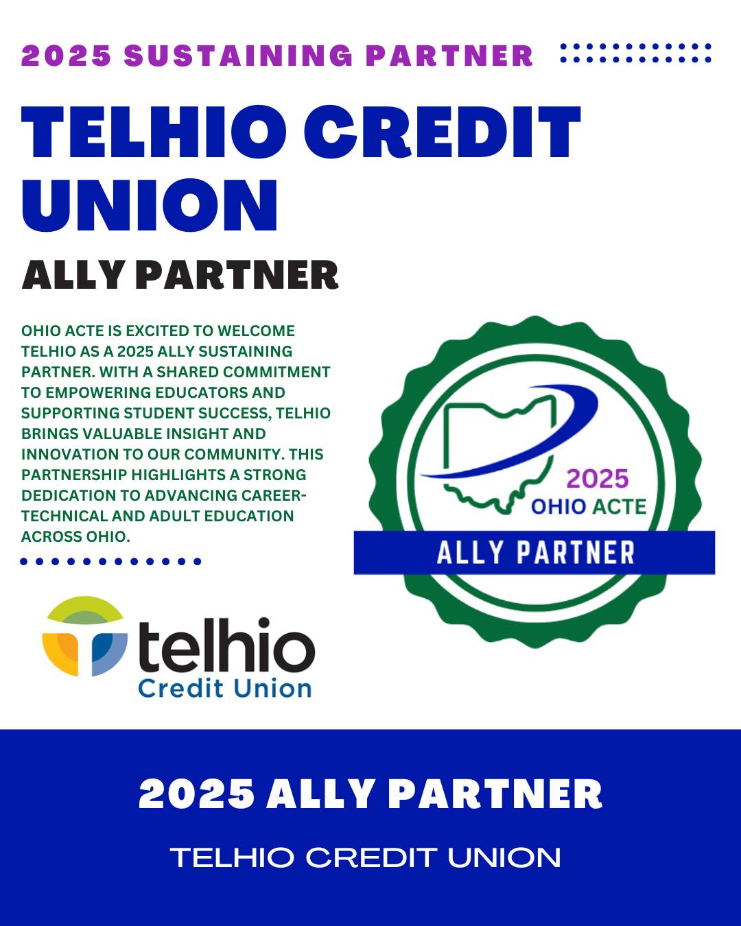 Ohio ACTE - 👏 We’re excited to announce Telhio Credit... | Facebook