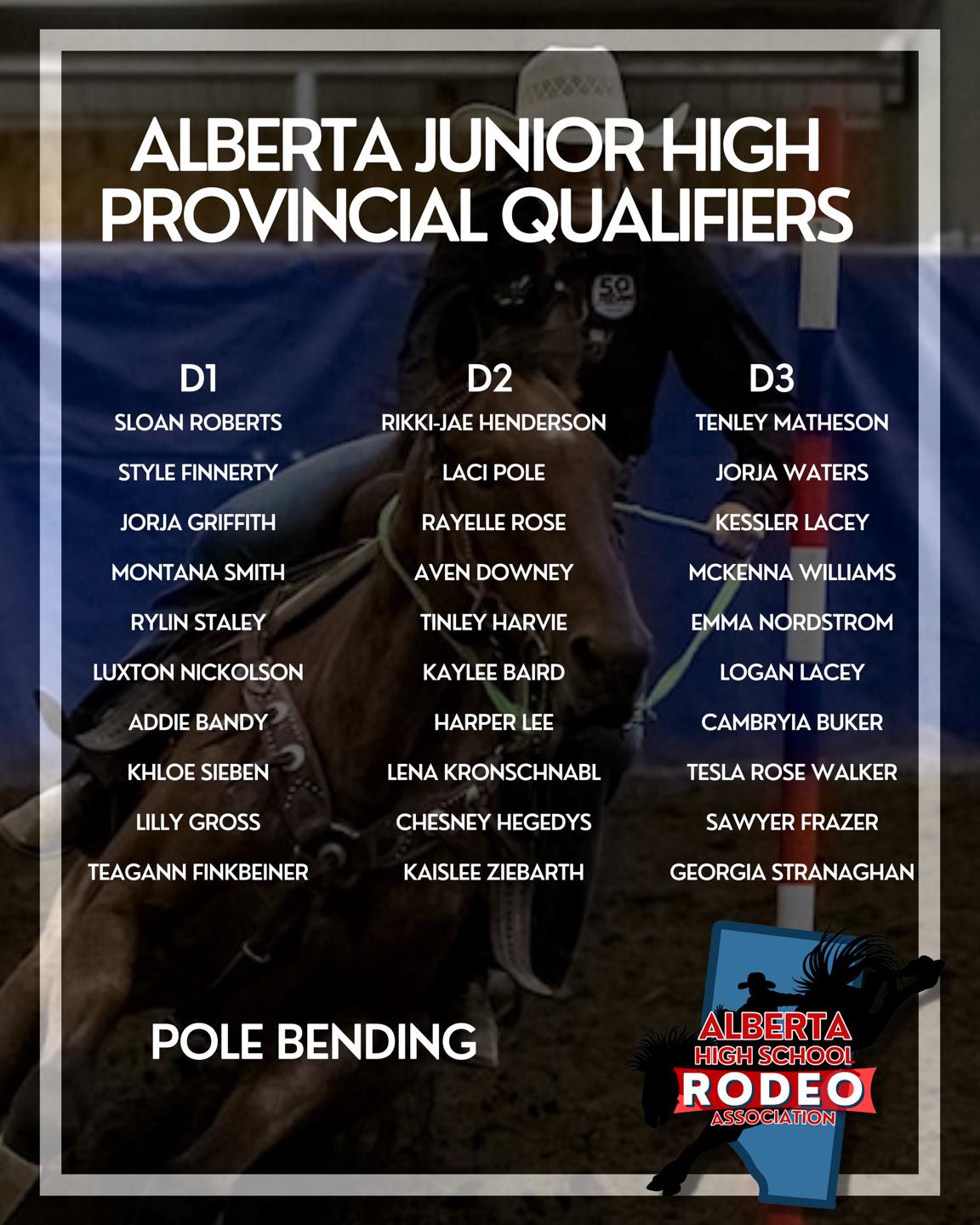 Alberta - 👏 Congratulations to our 2025 Junior High Pole Bending ...