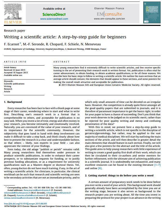 Articles and Thesis Guide