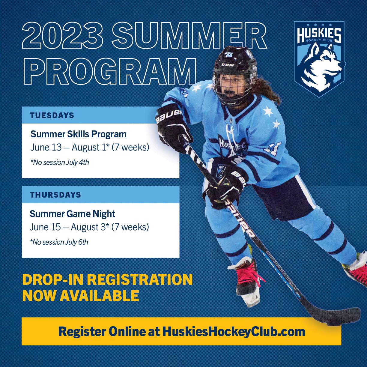 Huskies Hockey Club - 🌞 🏝️ Summer Hockey 🥅 🏒 Starts tonight!!! Drop ins ...