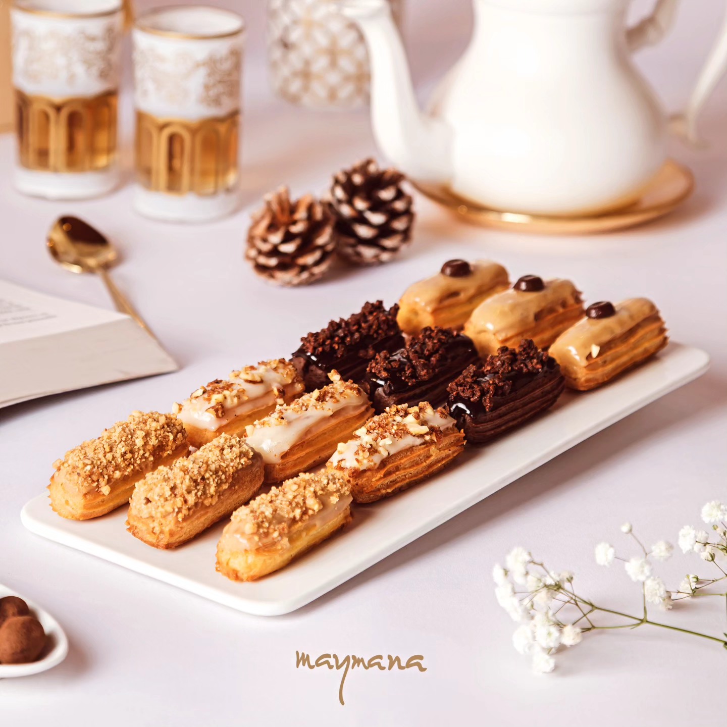 Maymana - PLATEAU DE MINI ÉCLAIRS. Plaisir Gourmand :... | Facebook