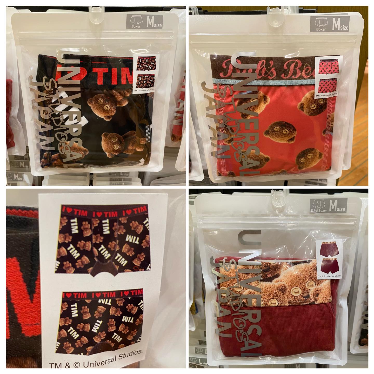 【大阪🎌環球影城】團購 🆕USJ Tim Bear Men's Boxer... - Kaliss Japan 日本代購