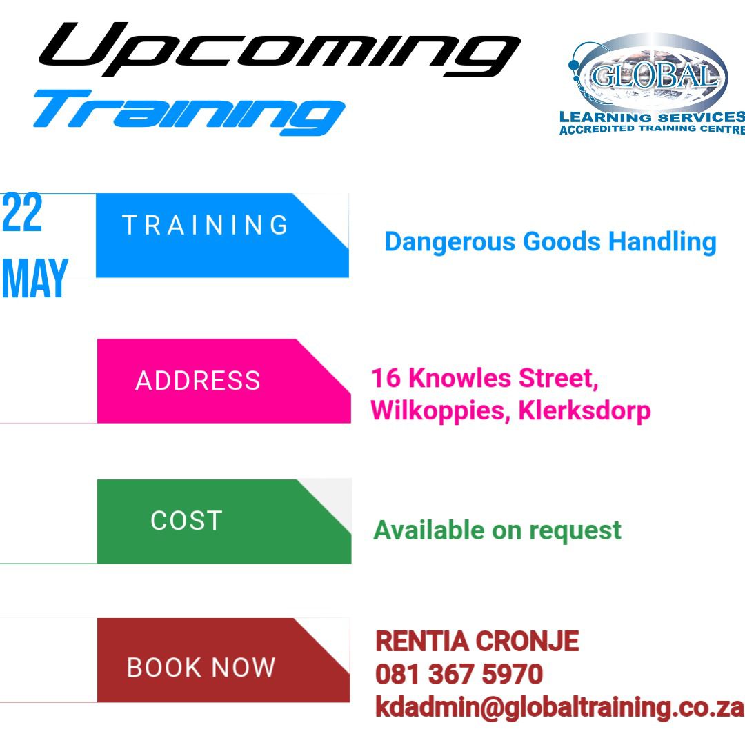 dangerous Goods Handling Training at Global Learning Services Klerksdorp