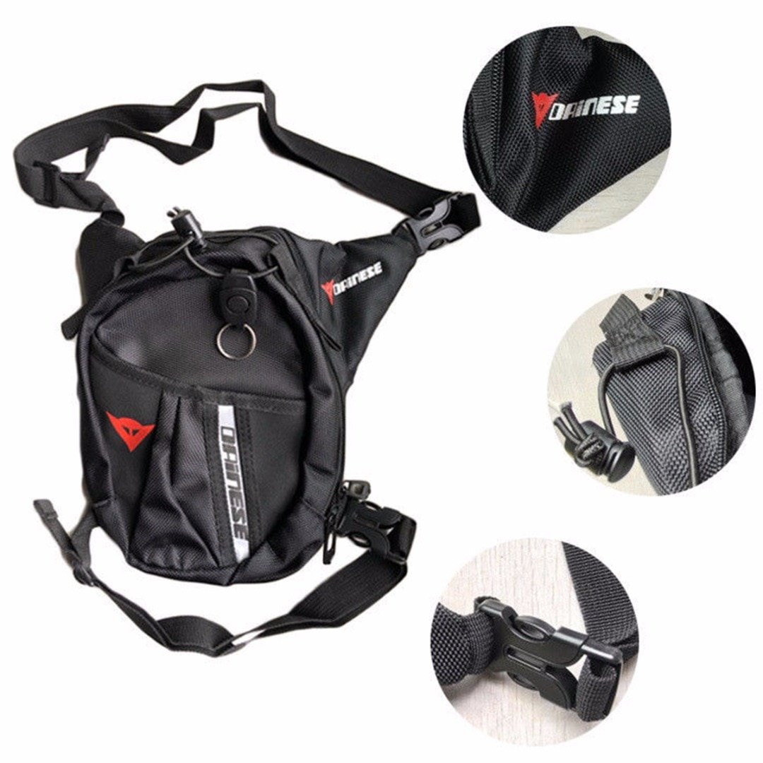 Sac à Jambe Pour Hommes - Pochette Cuisse Moto Avec 2 Poches Zippées, Ceinture Réglable Pour Randonnée Et Voyage