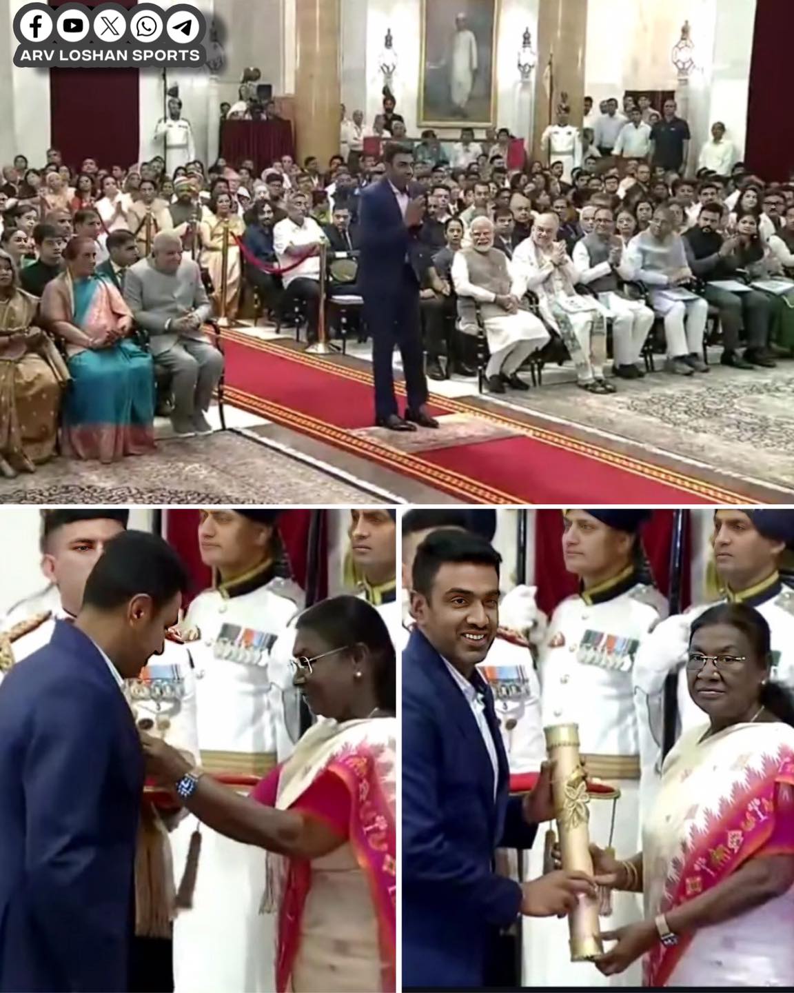 ARV - Ravi Ashwin has been honored with the prestigious Padma Shri ...