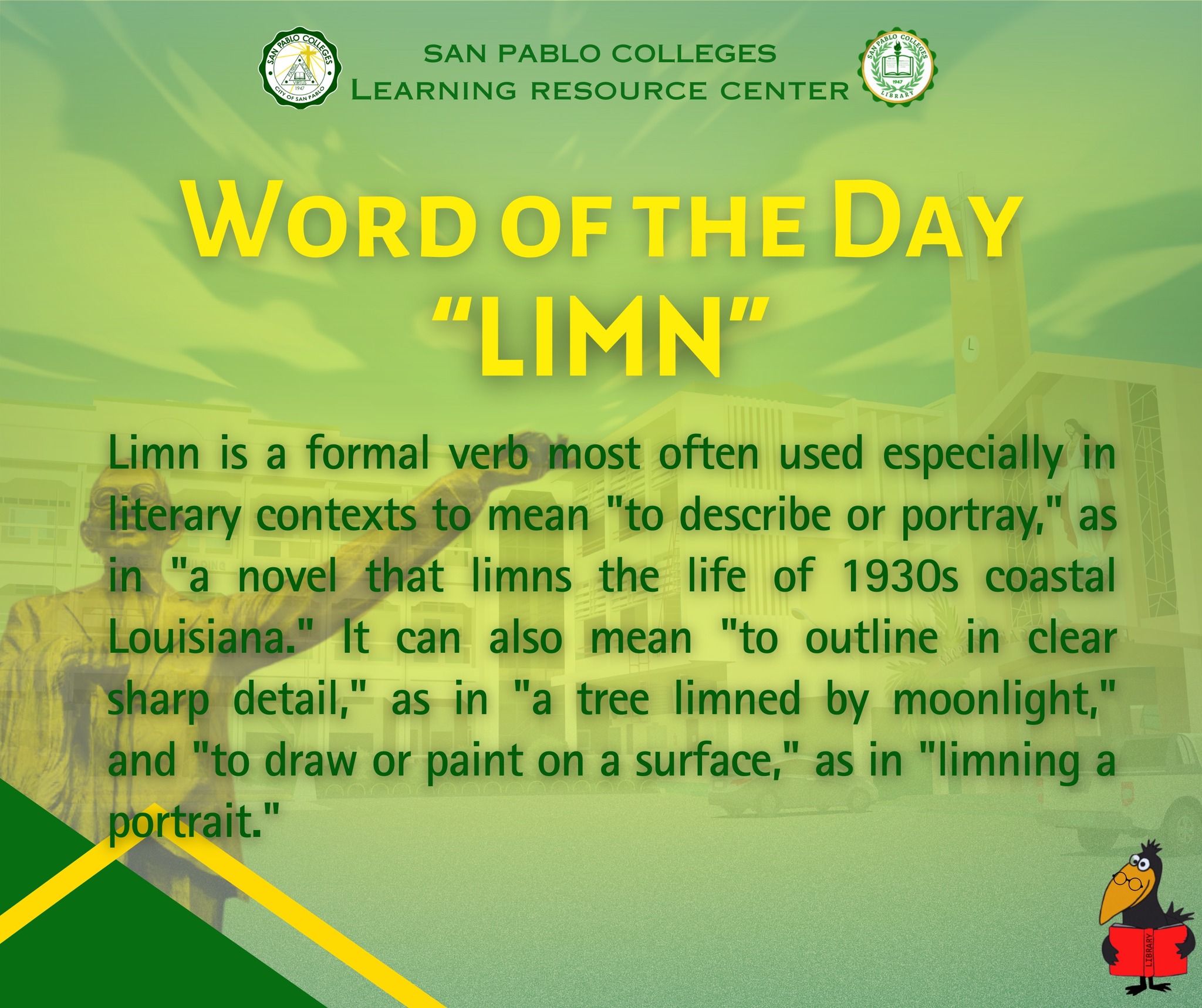 San - Word of the Day Limn Verb| LIM What does it mean? Limn is a ...