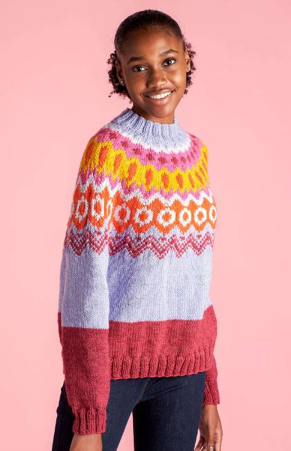 What is the name of the traditional blue and white Fair Isle