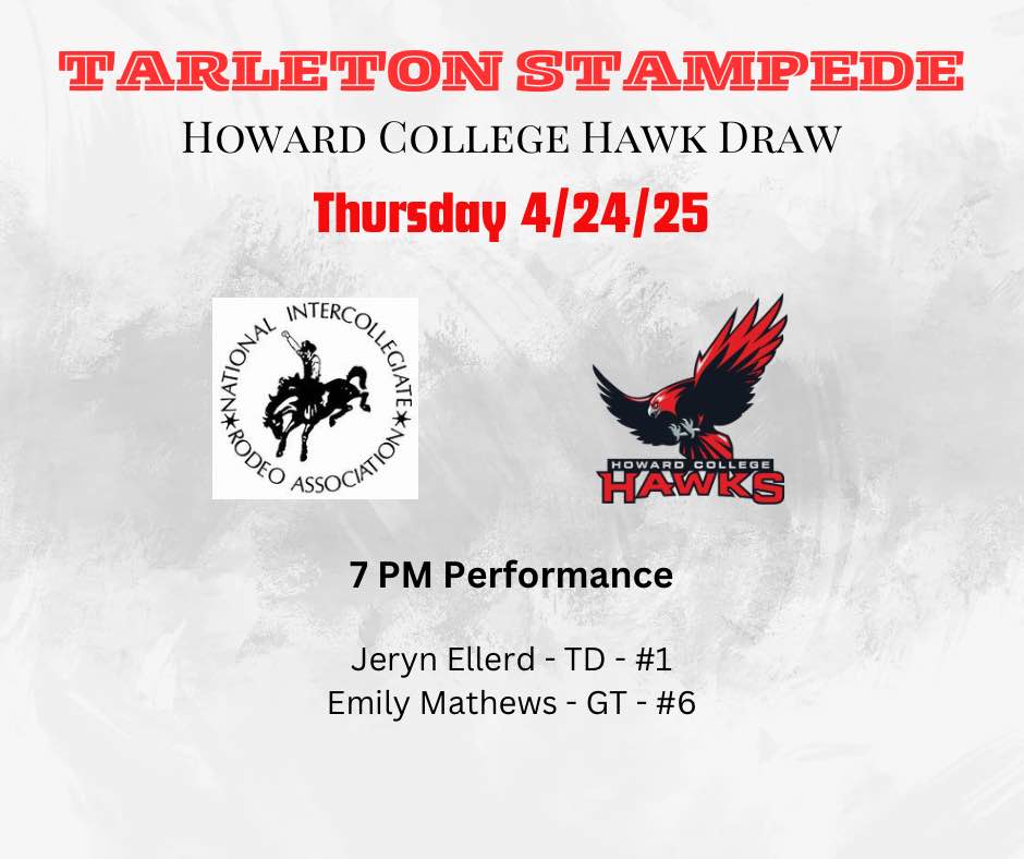 Howard - Here is our night #1 line up for the TSU rodeo. Go Hawks.# ...