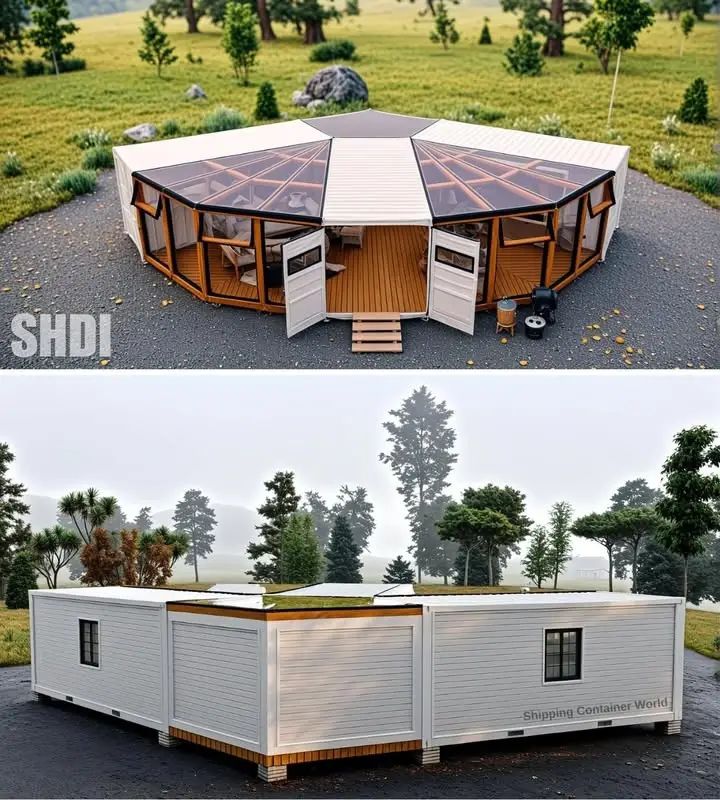 Container - From the outside, it looks like a minimal white container ...