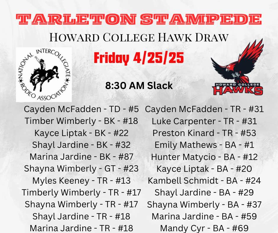 We have a busy slack in the... - Howard College Rodeo | Facebook