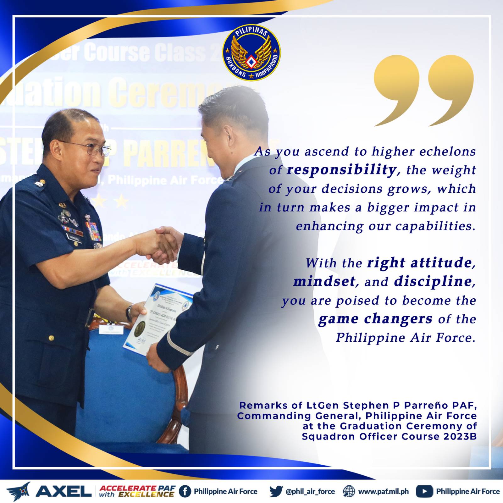 Philippine - PAF HIGHLIGHTS LtGen Stephen P Parreño PAF, Commanding ...