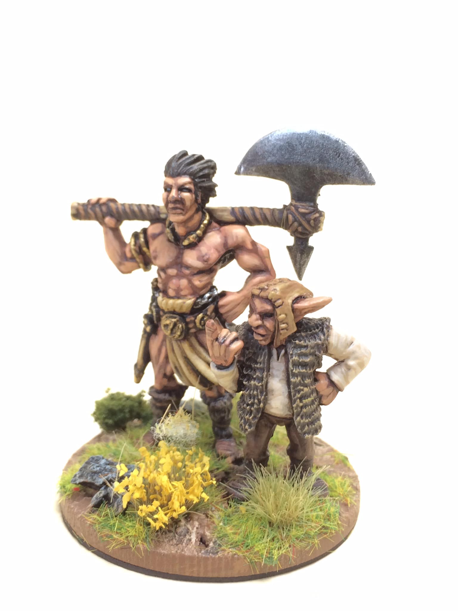 Slaine and Ukko 28mm minis from Foundry based on the extraordinary 