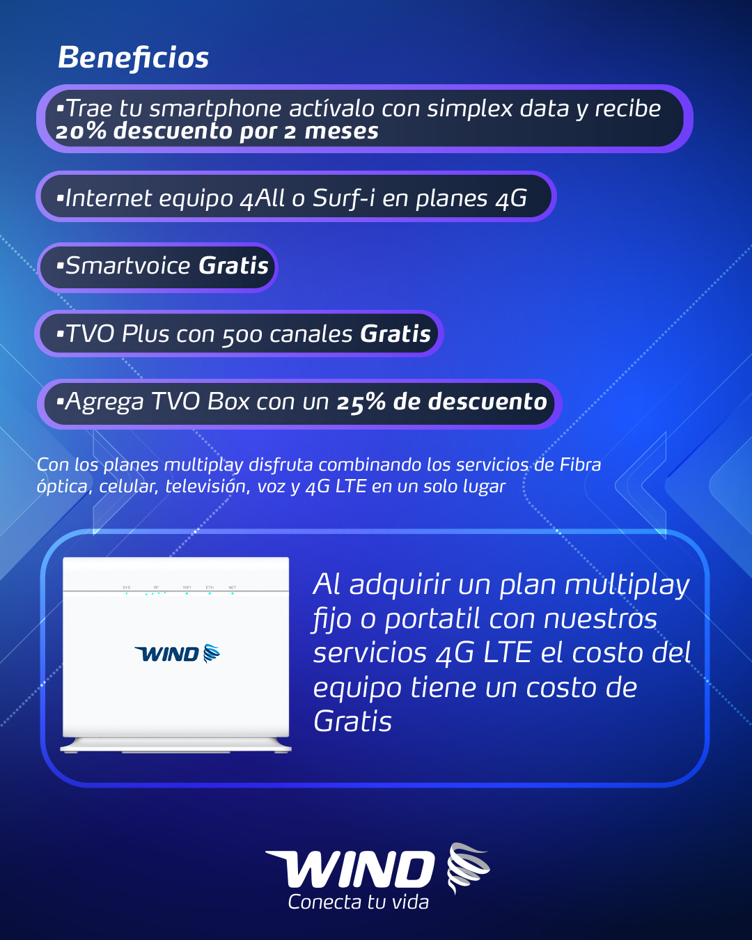 WIND telecom - 📱🏠 Conecta a toda la familia con multiplay...